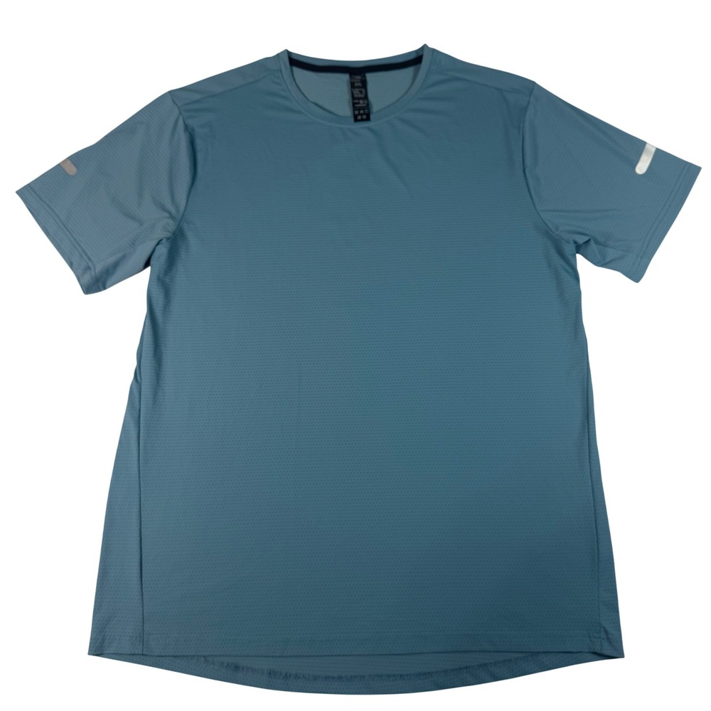 Lululemon Metal Vent Tech Shirt Mens 2XL Blue Nylon Mesh Reflective Running Tee